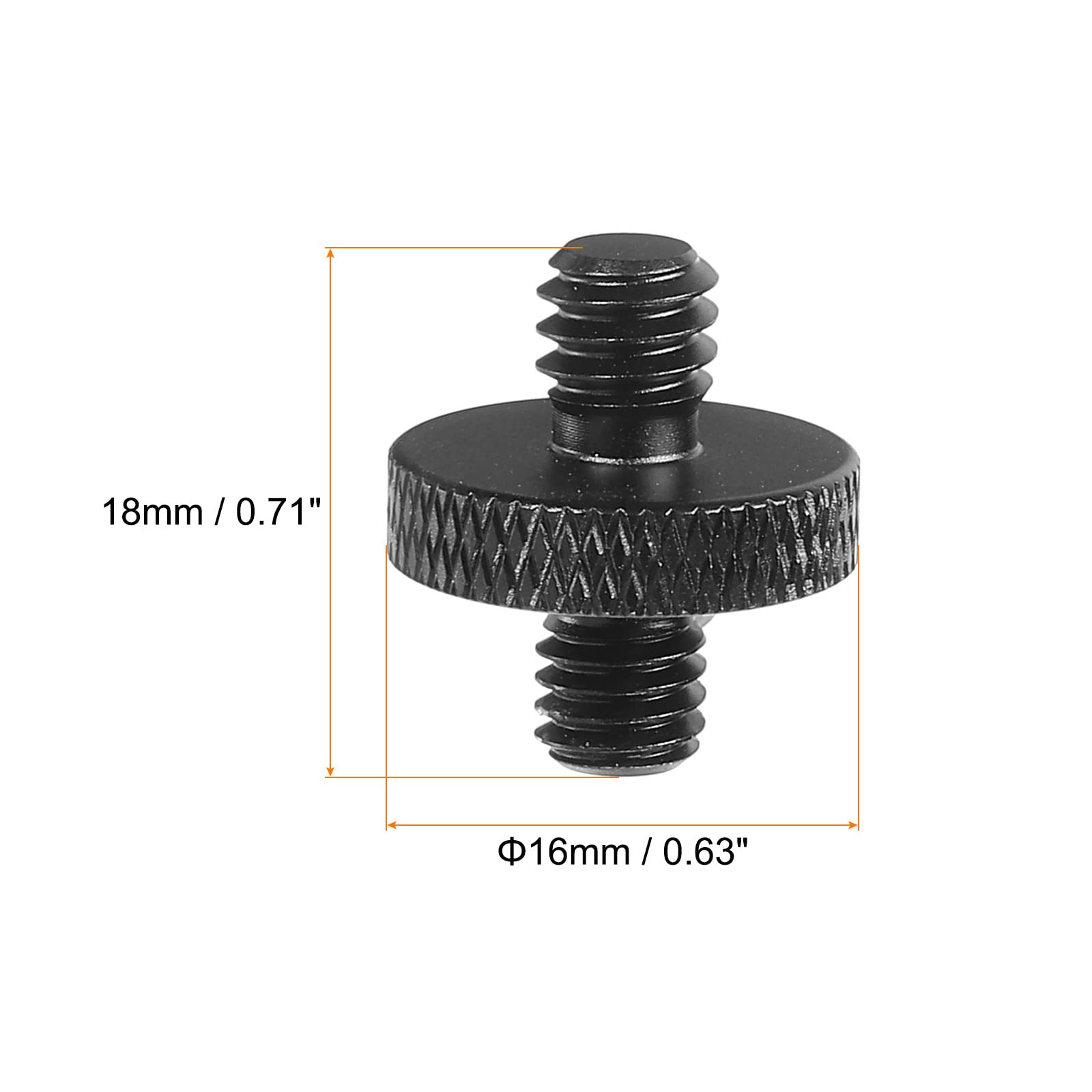 PATIKIL Mic Stand Adapter M6 Male to 1/4 Male Thread Tripod Screw Adapter Double Sides Camera Screw for Microphone Tripod Stand